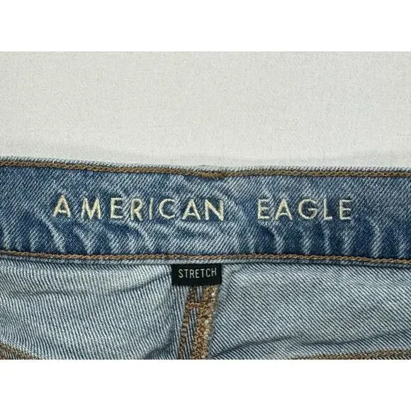 American Eagle Women's Split Ankle 90s Bootcut Blue Denim Jeans - Size 4 (28x31) - Picture 4 of 6